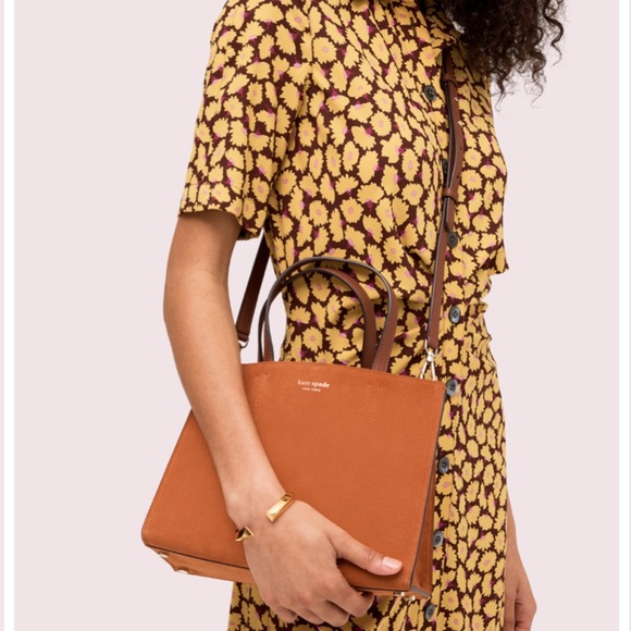 βοΈSALEβοΈAuthentic Kate Spade Suede/Leather Satchel - Picture 2 of 8